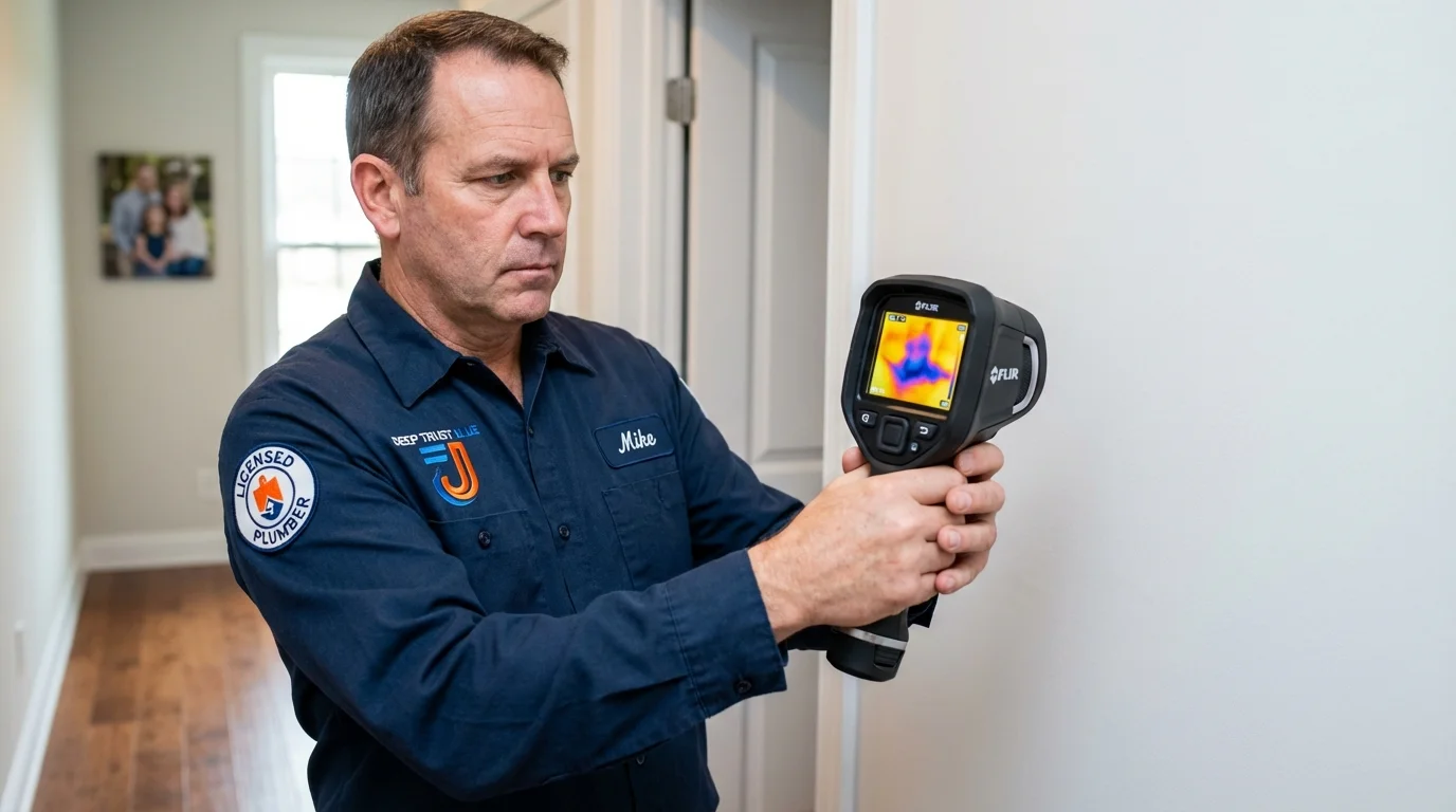 Thermal imaging leak detection by Johns Plumbing LLC in Sebewaing